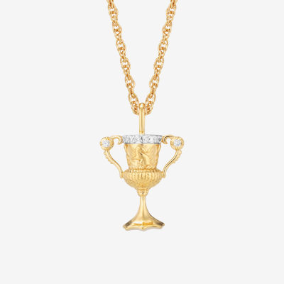 Harry Potter (F / Si2) Womens Diamond Accent Lab Grown White Diamond 14K Gold Over Silver 18 Inch Pendant Necklace