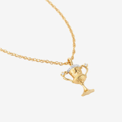 Harry Potter (F / Si2) Womens Diamond Accent Lab Grown White Diamond 14K Gold Over Silver 18 Inch Pendant Necklace