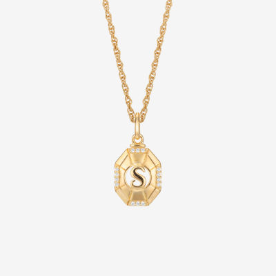 Harry Potter (F / Si2) Womens Lab Grown Diamond Accent Lab Grown White Diamond 14K Gold Over Silver 18 Inch Pendant Necklace