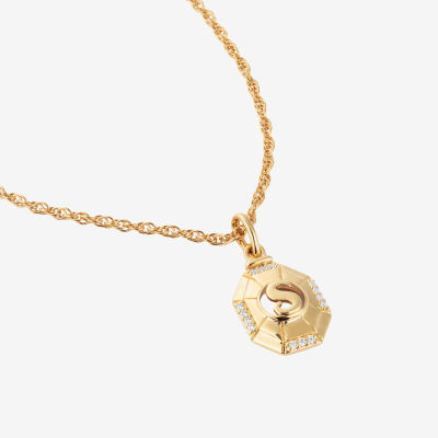 Harry Potter (F / Si2) Womens Lab Grown Diamond Accent Lab Grown White Diamond 14K Gold Over Silver 18 Inch Pendant Necklace
