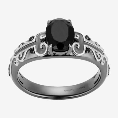 Harry Potter Womens Genuine Black Onyx Genuine Black Spinel Sterling Silver Cocktail Ring
