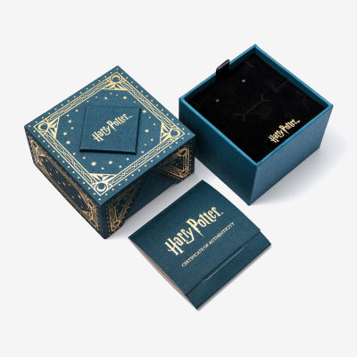 Harry Potter (F/Si2) Womens 1/10 CT. T.W. Lab Grown Diamond Genuine Black Spinel 14K Gold Over Silver Cocktail Ring