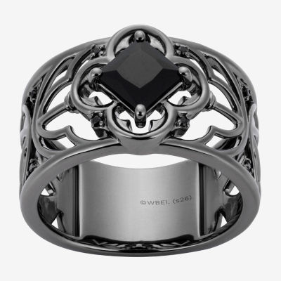 Harry Potter Womens Genuine Black Onyx Genuine Black Spinel Sterling Silver Cocktail Ring
