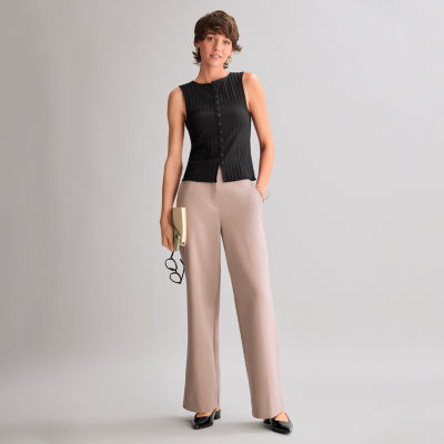 a.n.a Ribbed Vest and Wide Leg Trouser