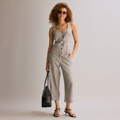 a.n.a Linen Vest and Wide Leg Cropped Pants