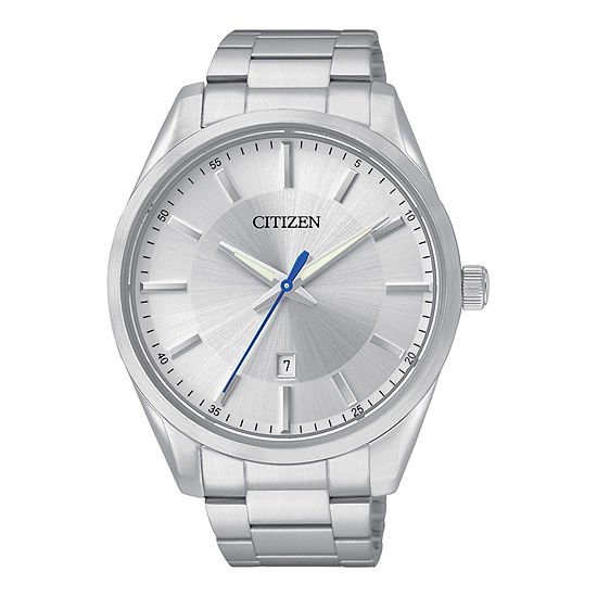 Citizen® Mens Silver-Tone Dial Stainless Steel Watch BI1030-53A