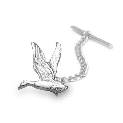 Duck Rhodium-Plated Tie Tack