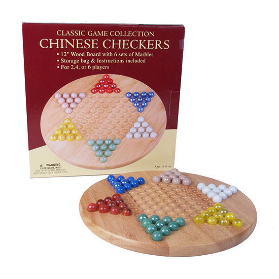 John N. Hansen Co. 12" Wood Chinese Checkers Set with Marbles"