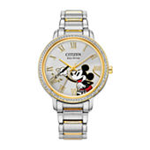 Citizen Disney Mickey Mouse Womens Rose Goldtone Stainless Steel