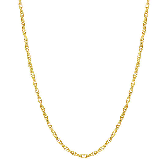 Made in Italy 18K Gold 18 Inch Hollow Rolo Chain Necklace