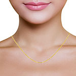 Made in Italy 18K Gold 20 Inch Solid Box Chain Necklace