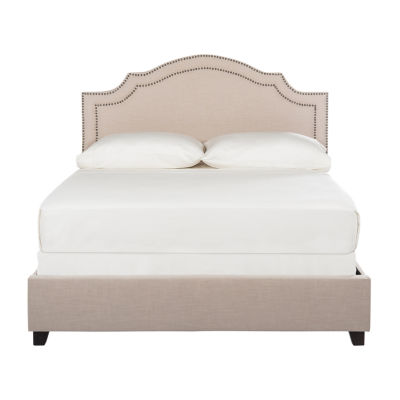 Theron Upholstered Bed w/nail-head trim