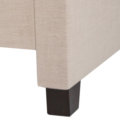 Theron Upholstered Bed w/nail-head trim