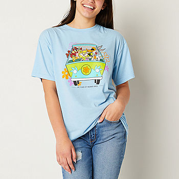 Betreffende onderwerpen oase Juniors Looney Tunes X Scooby Doo Mash-Up Womens Crew Neck Short Sleeve  Looney Tunes Graphic T-Shirt, Color: Blue Mineral - JCPenney