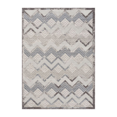 Winona Chevron PET Yarn Indoor Outdoor Rectangular Area Rug