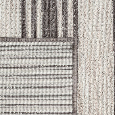 Winona Multi Stripe PET Yarn Indoor Outdoor Rectangular Area Rug