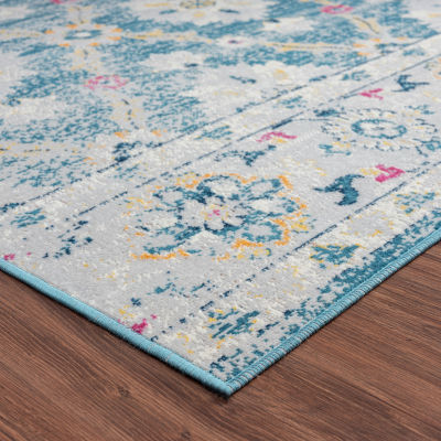 Anica Traditional Eclectic Floral Indoor Outdoor Rectangular Area Rug