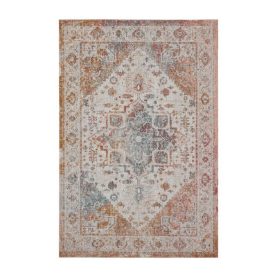 Anica Multicolored Medallion Indoor Outdoor Rectangular Area Rug