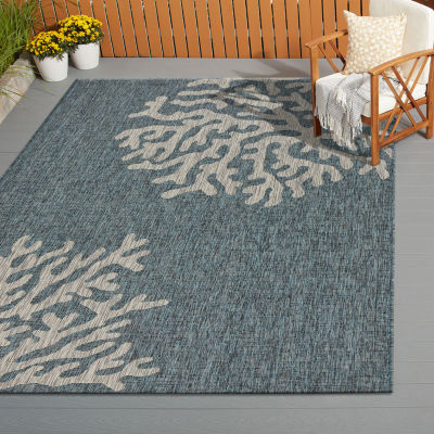 Celeste Coastal Reef Indoor Outdoor Rectangular Area Rug