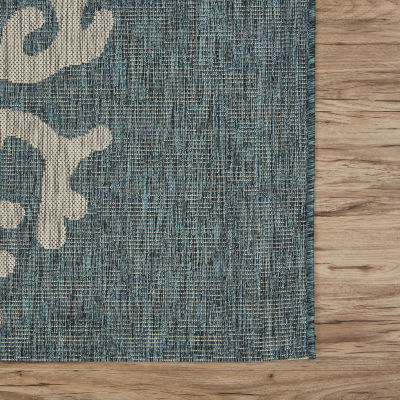 Celeste Coastal Reef Indoor Outdoor Rectangular Area Rug