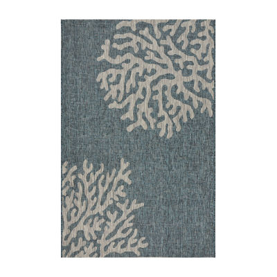 Celeste Coastal Reef Indoor Outdoor Rectangular Area Rug