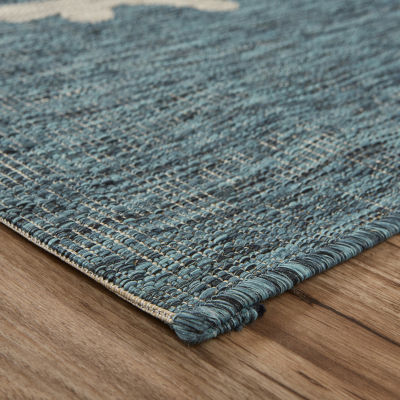 Celeste Coastal Reef Indoor Outdoor Rectangular Area Rug