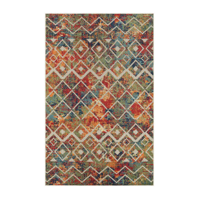 Corazon Multicolor Eclectic Indoor Outdoor Rectangular Area Rug