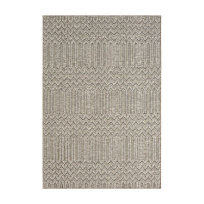 Odette Modern Chevron Indoor Outdoor Rectangular Area Rug