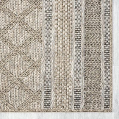 Odette Contemporary Geometric Indoor Outdoor Rectangular Area Rug