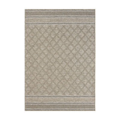 Odette Contemporary Geometric Indoor Outdoor Rectangular Area Rug