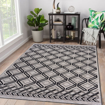 Reese Geometric Daze Indoor Outdoor Rectangular Area Rug