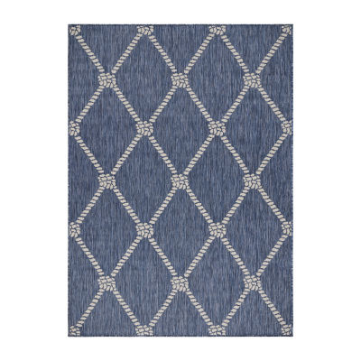 Samantha Nautical Knot Indoor Outdoor Rectangular Area Rug