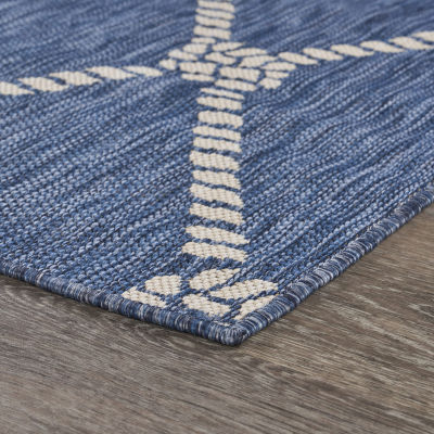 Samantha Nautical Knot Indoor Outdoor Rectangular Area Rug