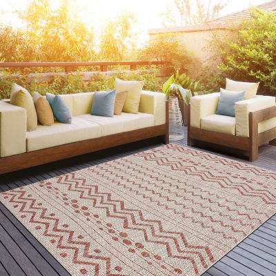 Sylvestra Collective Adornment Indoor Outdoor Rectangular Area Rug