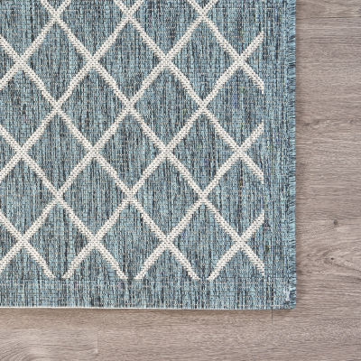 Sylvestra Serene Array Indoor Outdoor Rectangular Area Rug