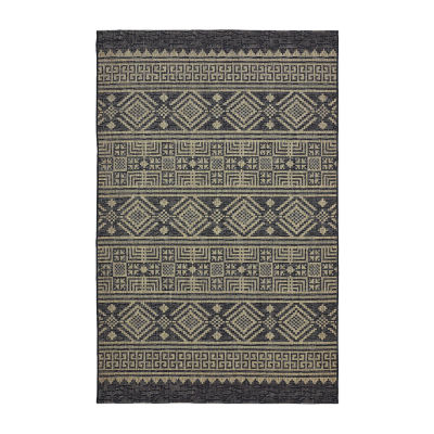 Sylvestra Geometric Vestige Indoor Outdoor Rectangular Area Rug