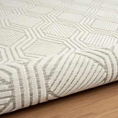 Vanessa Modern Geometric Hi-Low Indoor Outdoor Rectangular Area Rug