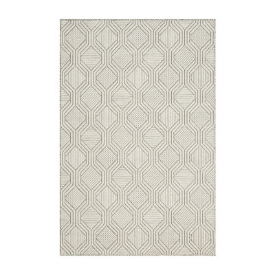 Vanessa Modern Geometric Hi-Low Indoor Outdoor Rectangular Area Rug