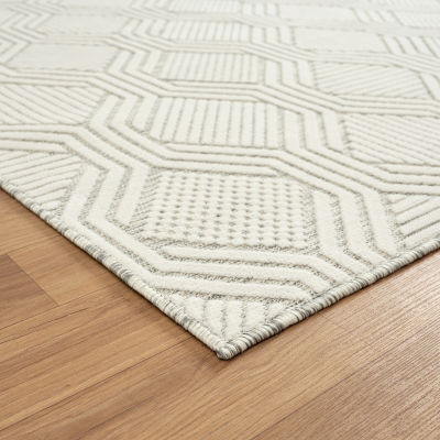 Vanessa Modern Geometric Hi-Low Indoor Outdoor Rectangular Area Rug