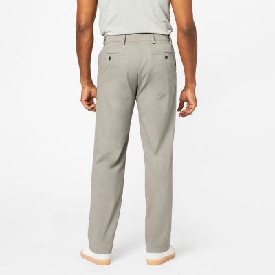 Dockers Comfort Khaki Mens Comfort Waistband Relaxed Fit Flat Front Pant