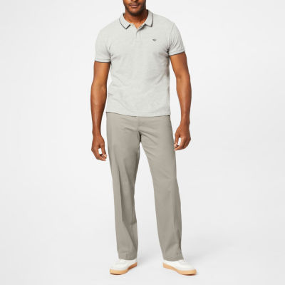 Dockers Comfort Khaki Mens Comfort Waistband Relaxed Fit Flat Front Pant