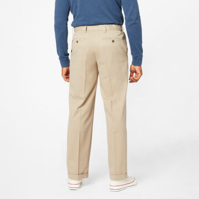 Dockers Comfort Khaki Mens Relaxed Fit Pleated Pant