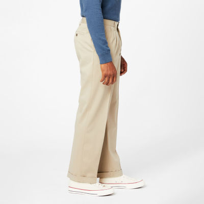 Dockers Comfort Khaki Mens Relaxed Fit Pleated Pant