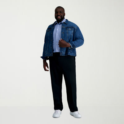 Haggar Smart Wash Big and Tall Mens Classic Fit Easy Care Long Sleeve Dress Shirt