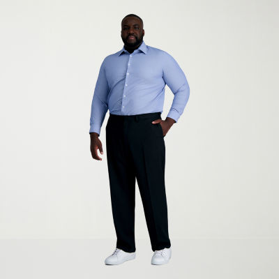 Haggar Smart Wash Big and Tall Mens Classic Fit Easy Care Long Sleeve Dress Shirt
