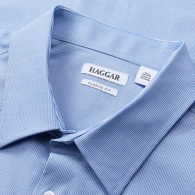 Haggar Smart Wash Big and Tall Mens Classic Fit Easy Care Long Sleeve Dress Shirt