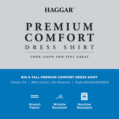 Haggar® Big and Tall Men’s Premium Comfort Classic Fit Dress Shirt