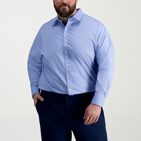 Haggar Big and Tall Men's Premium Comfort Classic Fit Dress Shirt, 18 35-36, Gray