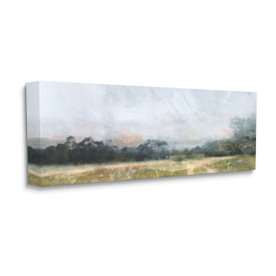 Stupell Industries Rural Field Abstract Landscape Canvas Art