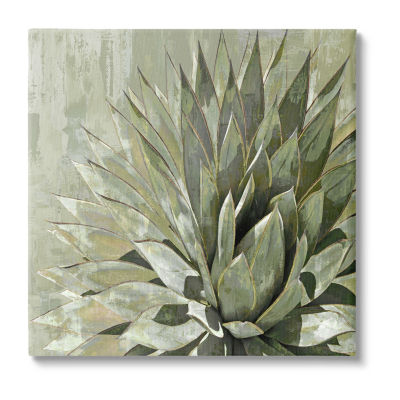 Stupell Industries Green Botanical Abstract Leaves Canvas Art